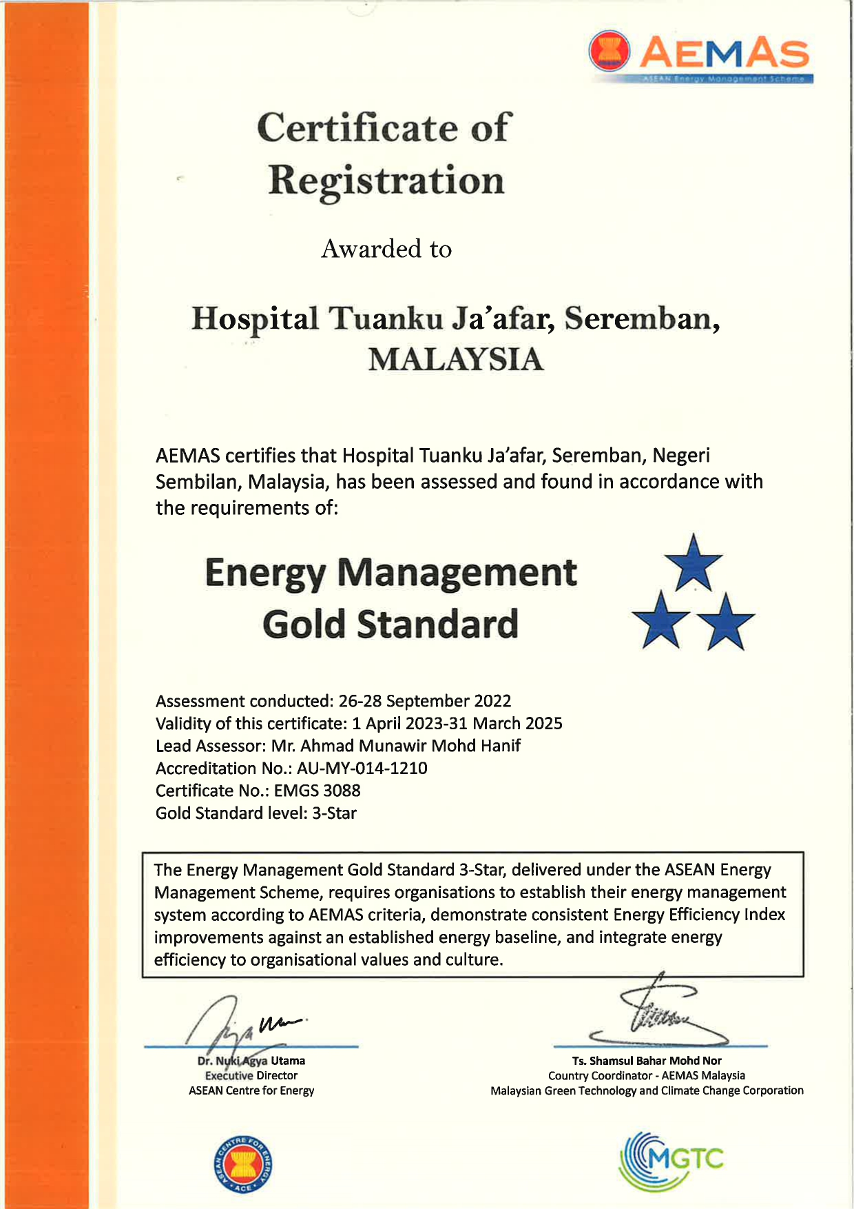 Energy Management Gold Standard Energy Management Gold Standard