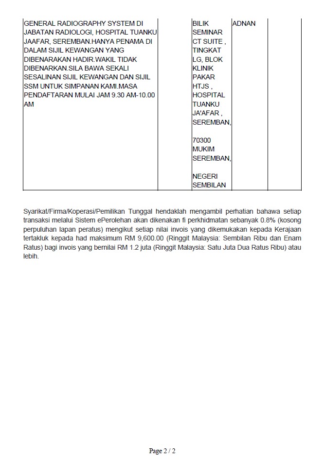 Kenyataan Tawaran Pembekal 2
